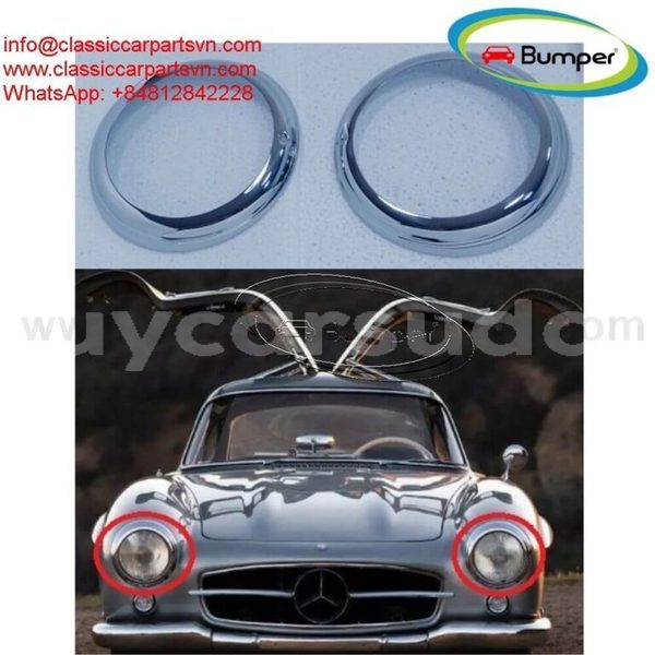 Big with watermark mercedes benz headlight ring for 190sl and 300sl gullwing 1 copy